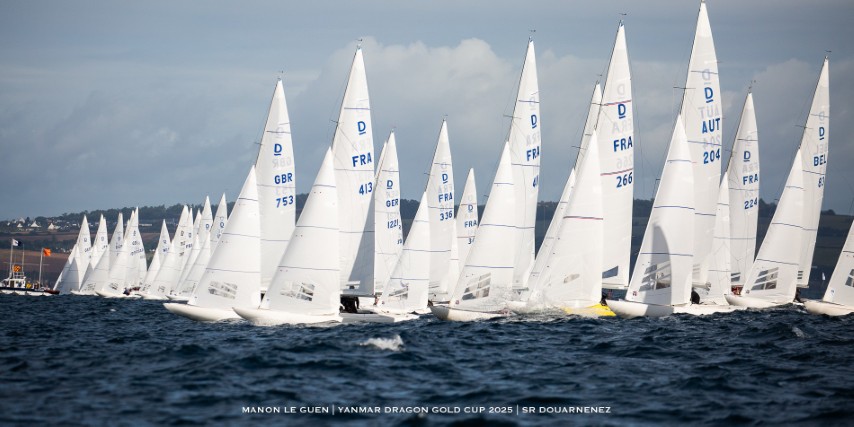 Dragons racing at the Yanmar Dragon Gold Cup 2025 in Douarnenez