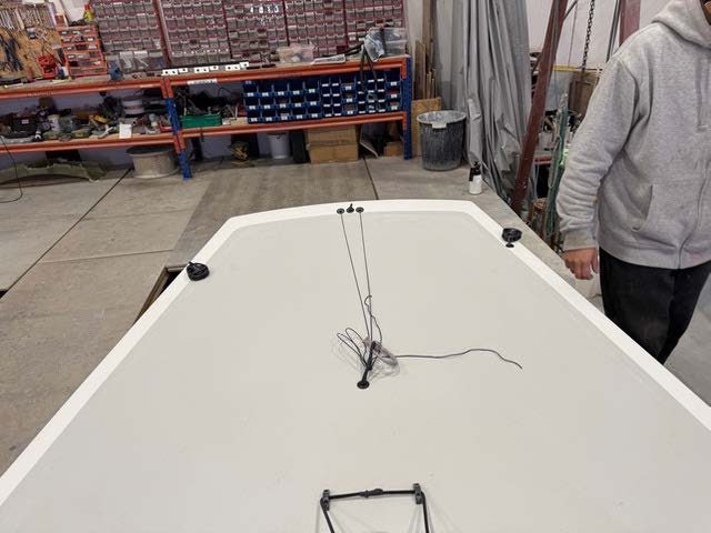 Deck layout with the new runner and backstay positions
