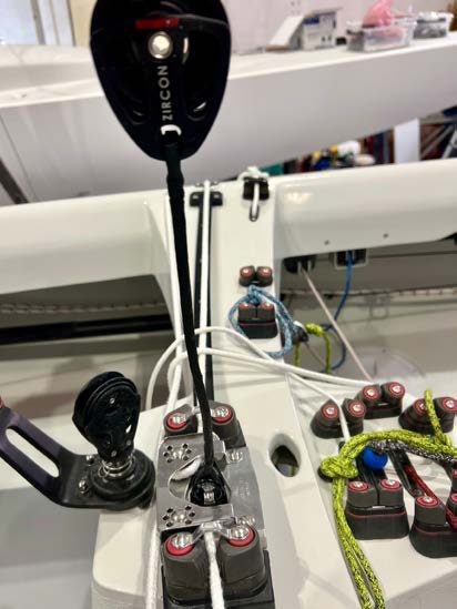 Control console with cleats and control lines