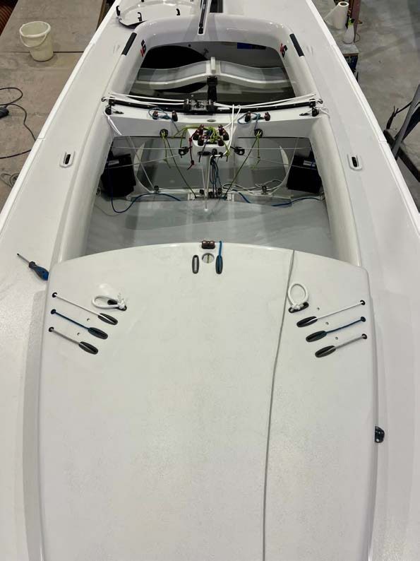 Deck and cockpit seen from above