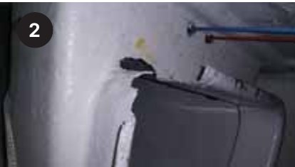 Picture 2: check the GRP part of the spinnaker chute for damage