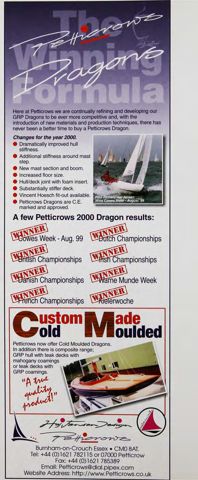 “The Winning Formula” advert, Dragon News 1999: changes for the year 2000 and the custom cold-moulded Dragon
