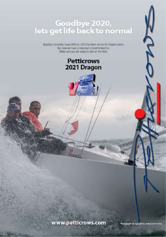 “Goodbye 2020, let's get life back to normal” advert for the Petticrows 2021 Dragon